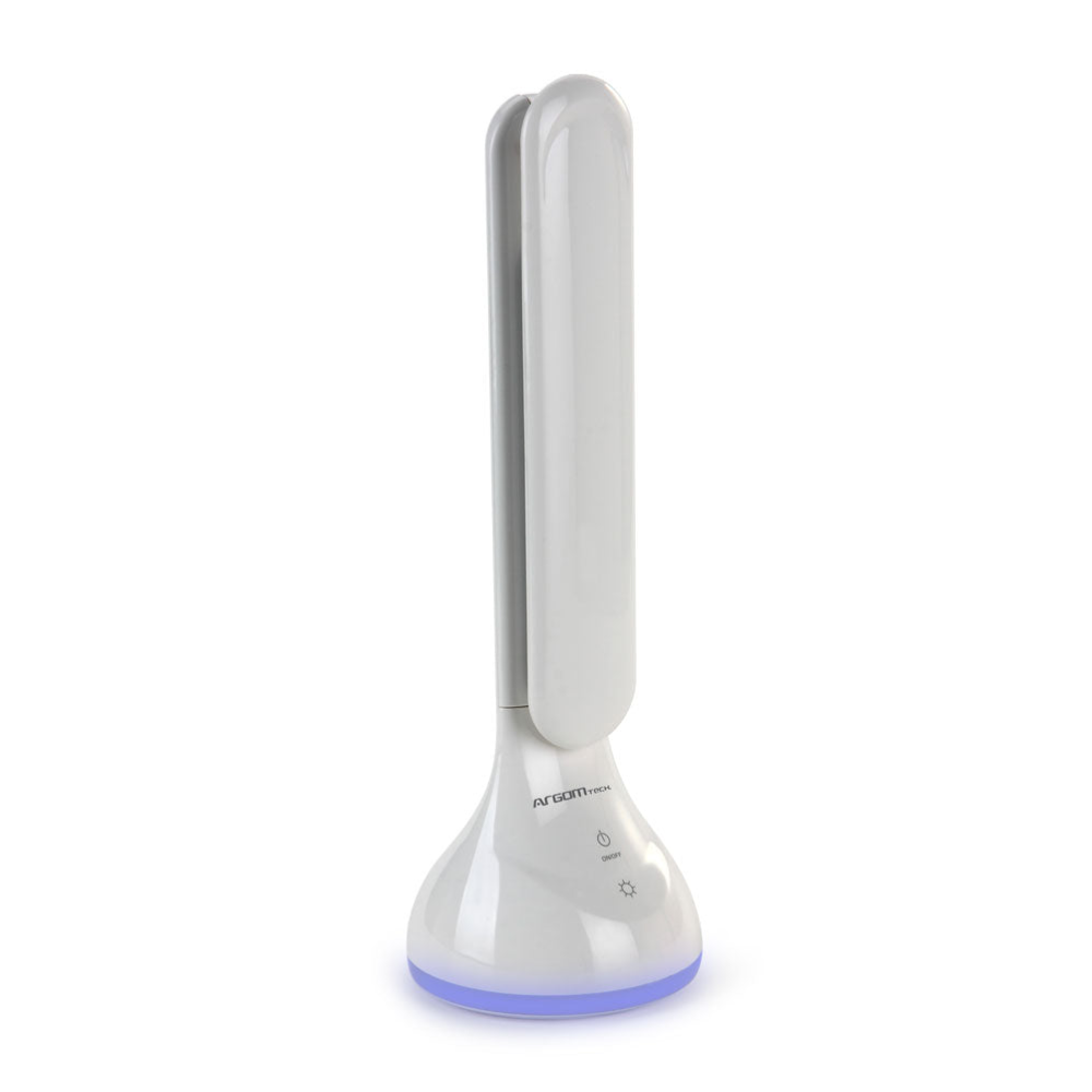 LAMPARA ARGOMTECH/ARG-LP-9011WT LED RECARGABLE PLEGABLE 3 NIVELES DE BRILLO BATERIA 1200MAH