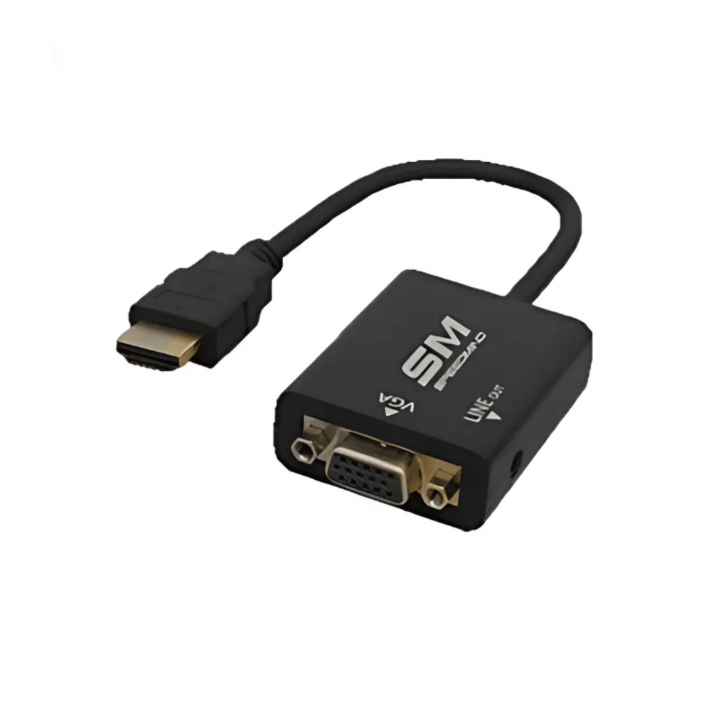 ADAPTADOR SPEEDMIND SM1890 HDMI A VGA / SOPORTA 1080P / PLUG & PLAY / CABLE AUDIO 3.5