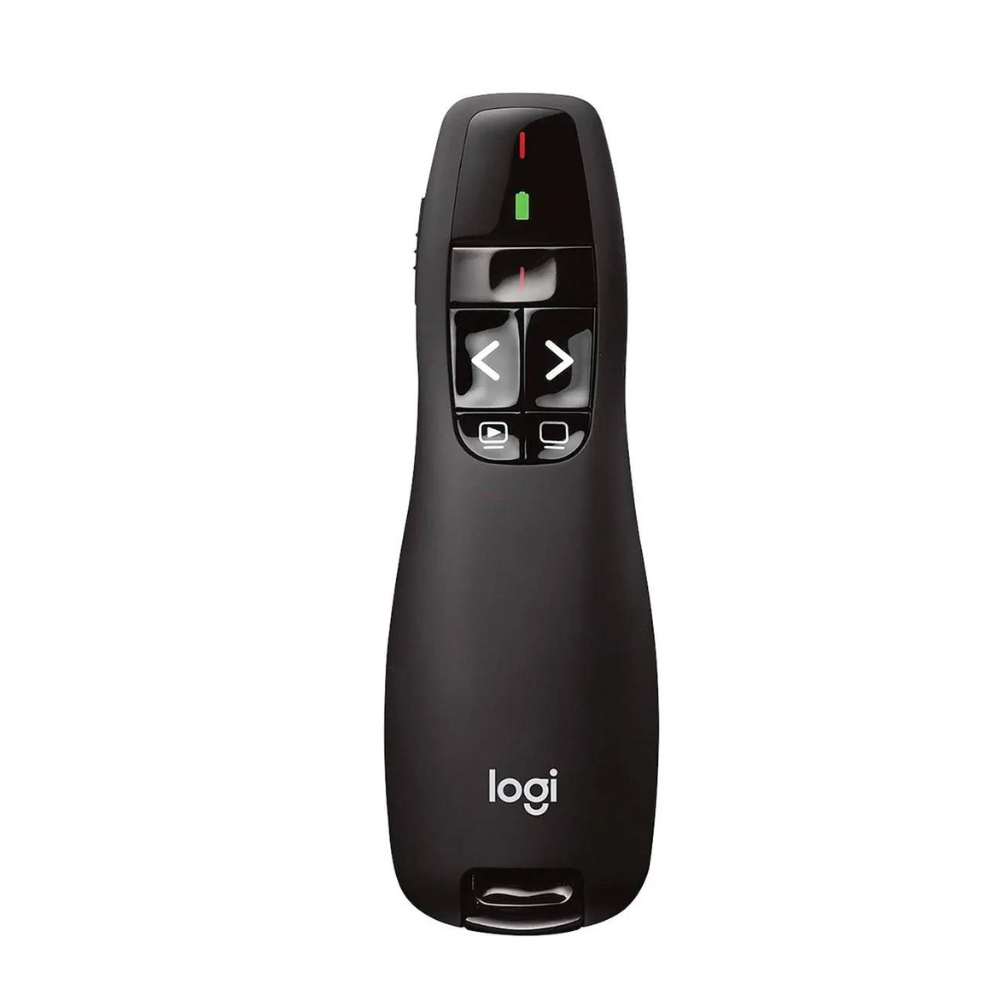 PUNTERO LOGITECH R400 NEGRO USB-PLUG AND PLAY-LUZ ROJA-RADIO 15 METROS