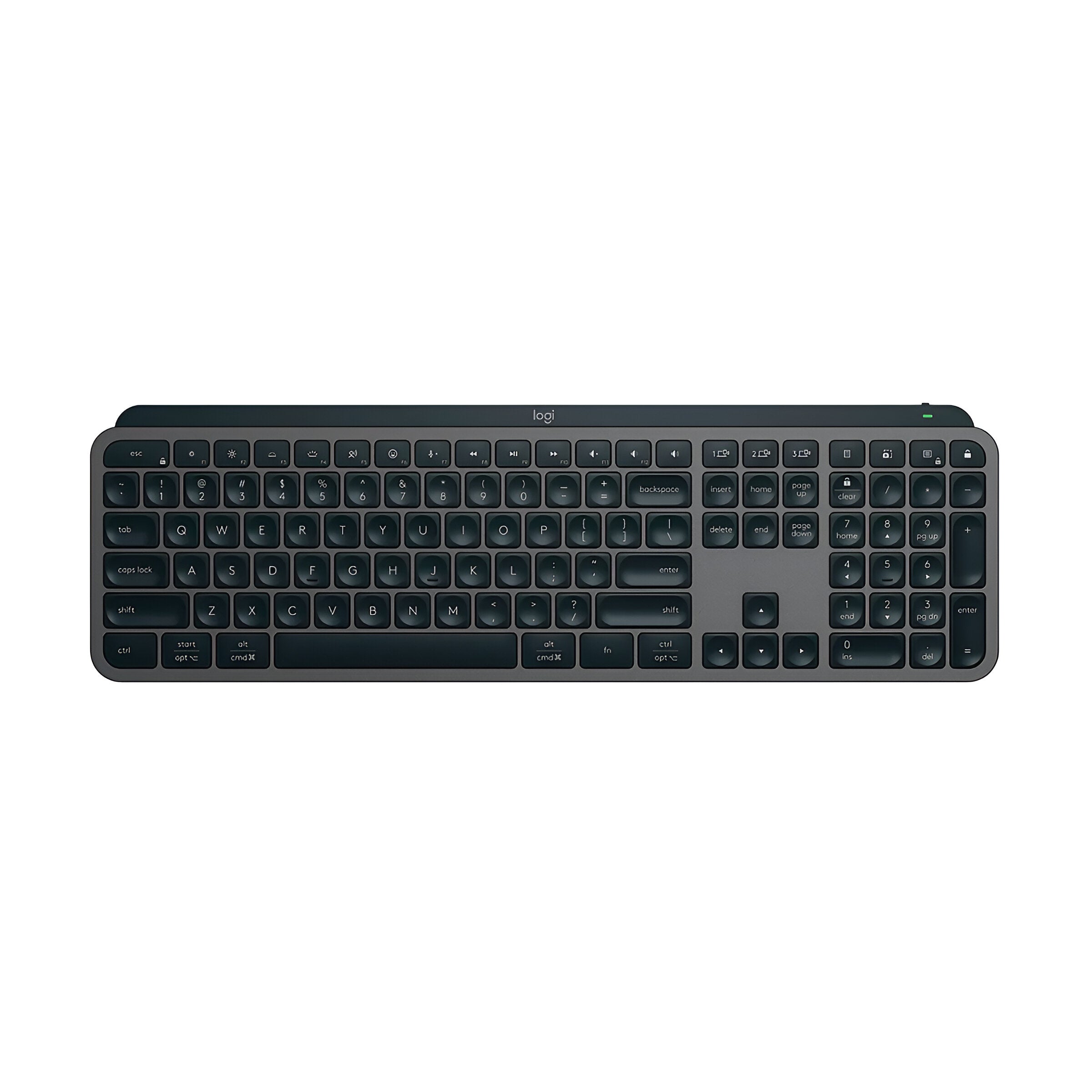 TECLADO LOGITECH MX KEYS S GRAFITO INGLES USB LOGI BOLT-BT-MUL. DISP. - RECARG-RETR.ILUM