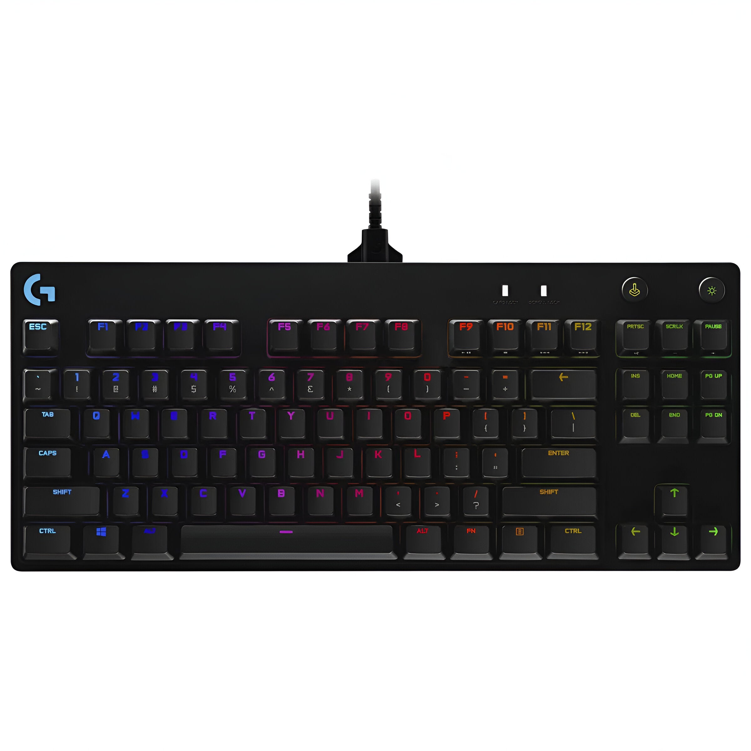 TECLADO LOGITECH GAMER G PRO RGB MECANICO GX AZUL WIRED NEGRO