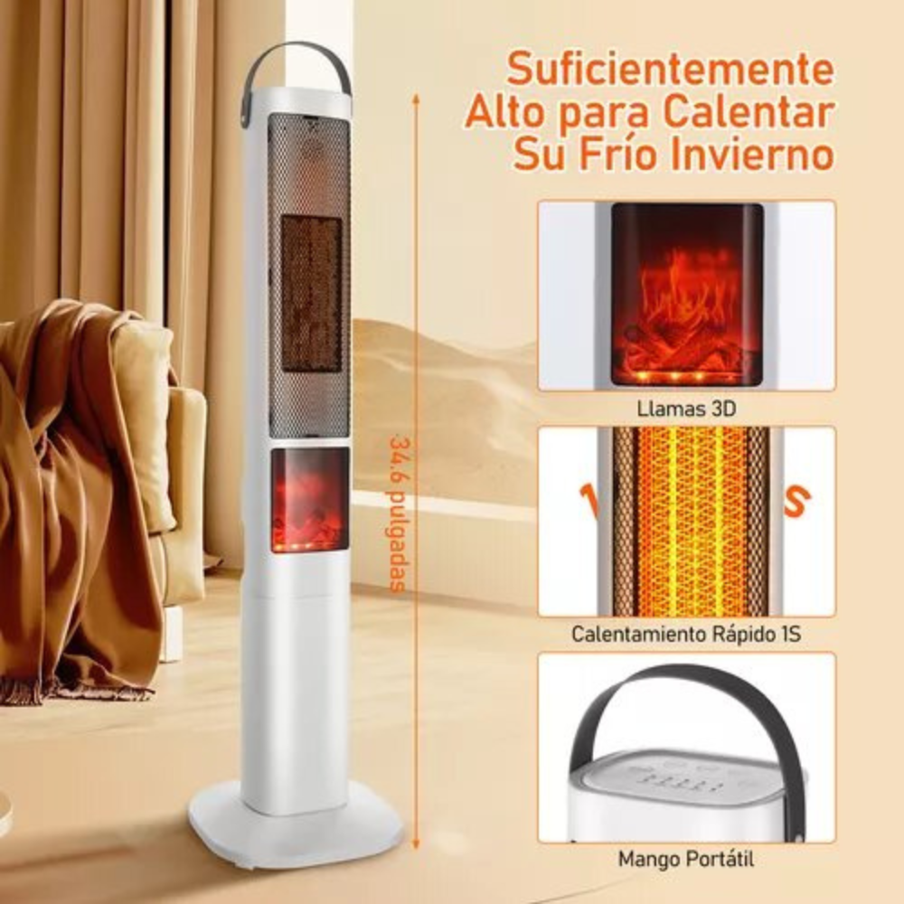 CALEFACTOR ELECTRICO VERTICAL CON CONTROL REMOTO