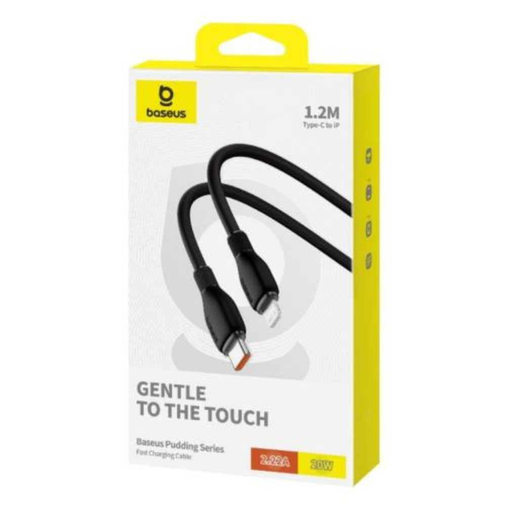 CABLE TIPO C A LIGHTNING 1.2MT P10355701111-B1 SILICONA 20W NEGRO