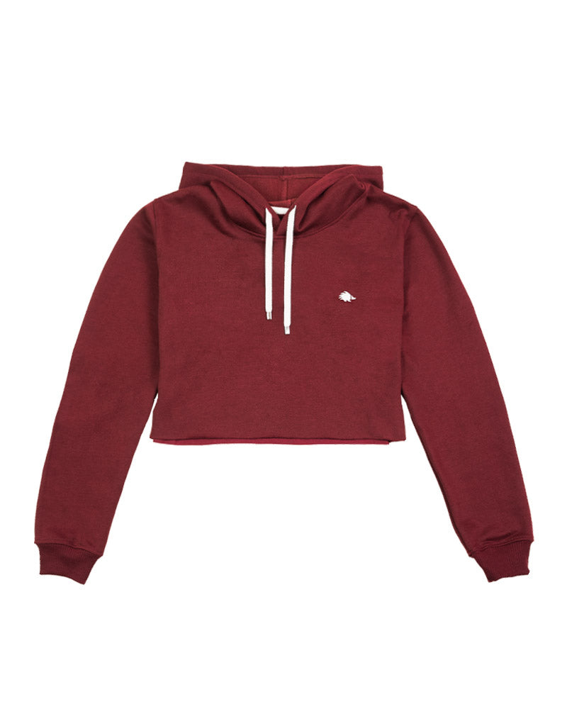 Hoodie Crop Wine