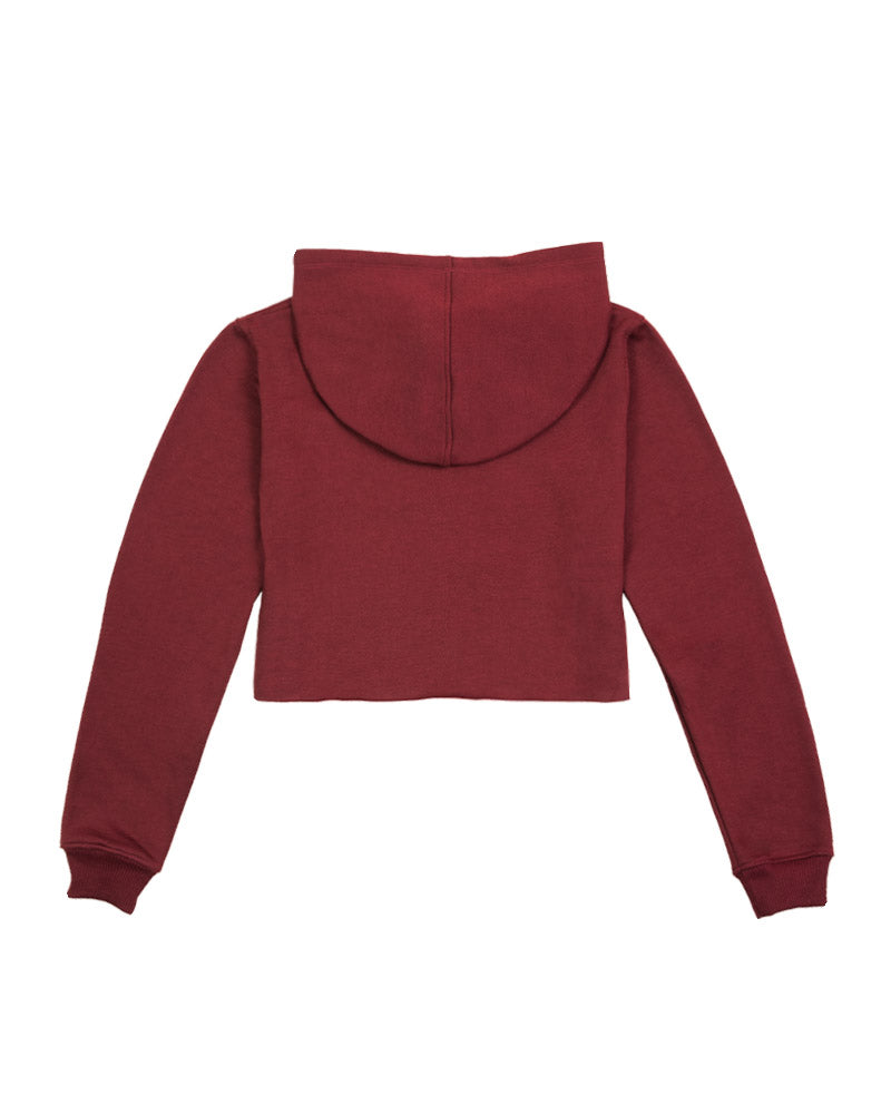 Hoodie Crop Wine