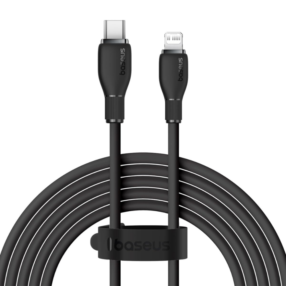 CABLE TIPO C A LIGHTNING 1.2MT P10355701111-B1 SILICONA 20W NEGRO