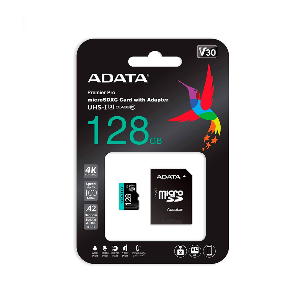 MICRO SD ADATA PREMIER PRO MICROSDXC/SDHC UHS-I U3 CLASS 10 V30S