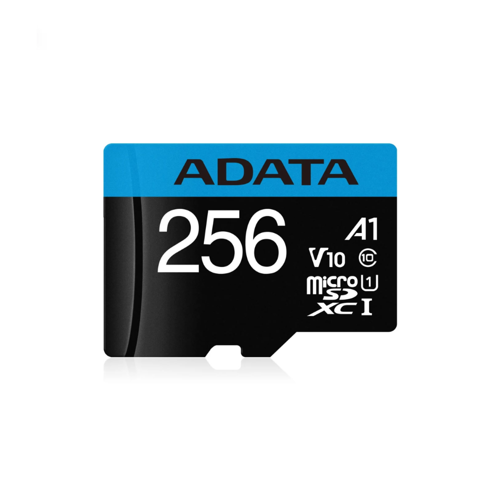 MICRO SDXC ADATA 256GB CON ADAPTADOR, UHS-I CLASS 10, V10, A1 (LECTURA 100MB/S ESCRITURA 25MB/S)