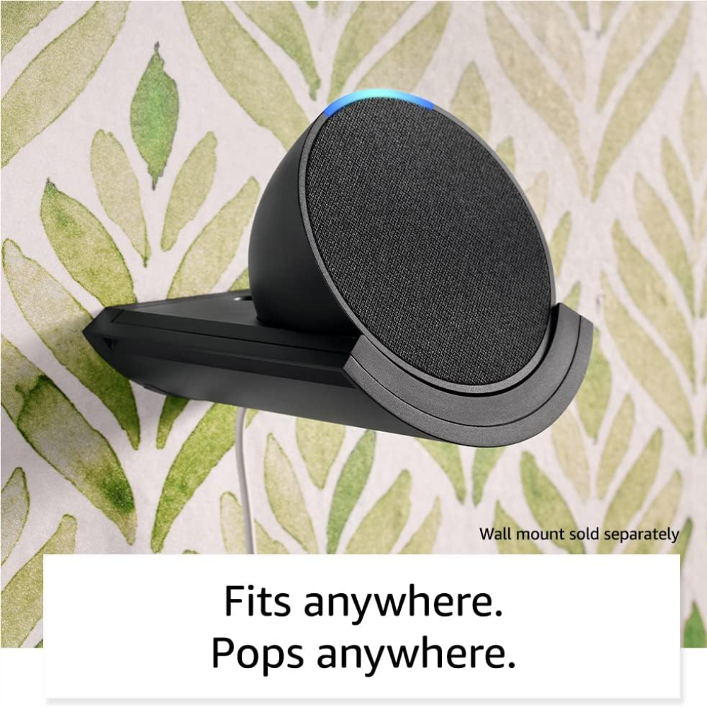 PARLANTE AMAZON ECHO POP B09WNK39JN COMPACTO / CARBON / ALEXA / WIFI 5 / BT / EERO