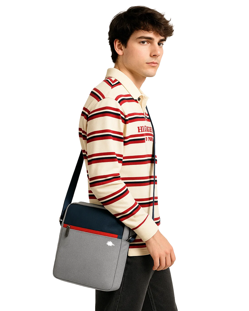 BOLSO PORTA TABLET GREY/BLUE