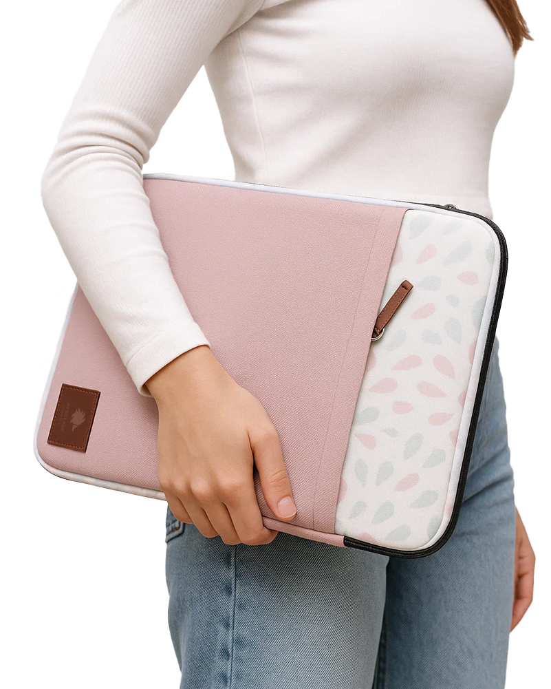 ESTUCHE LAPTOP LIGHT FLOWER ROSE
