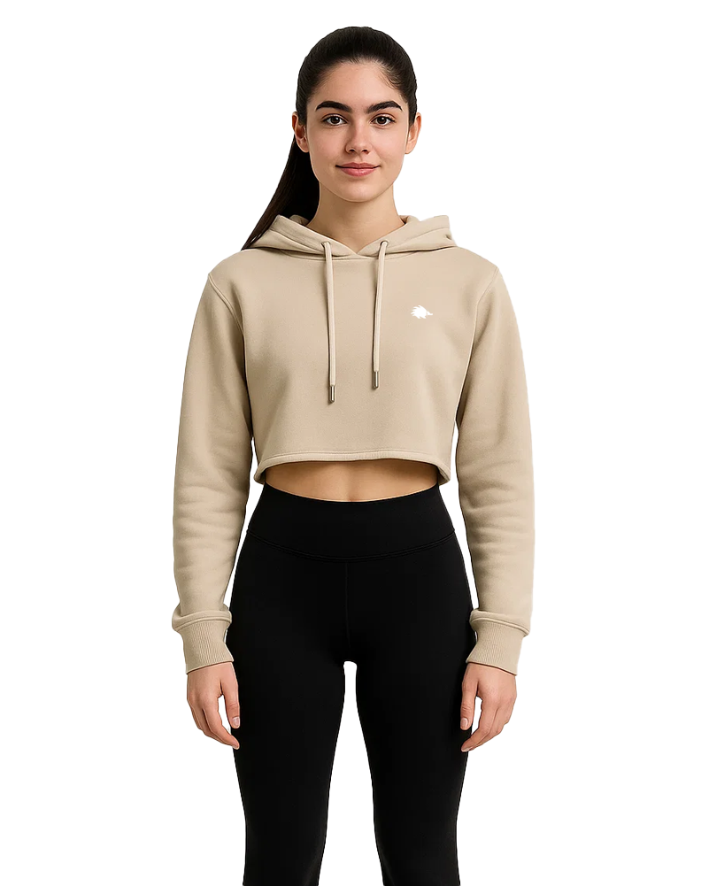Hoodie Crop Habano