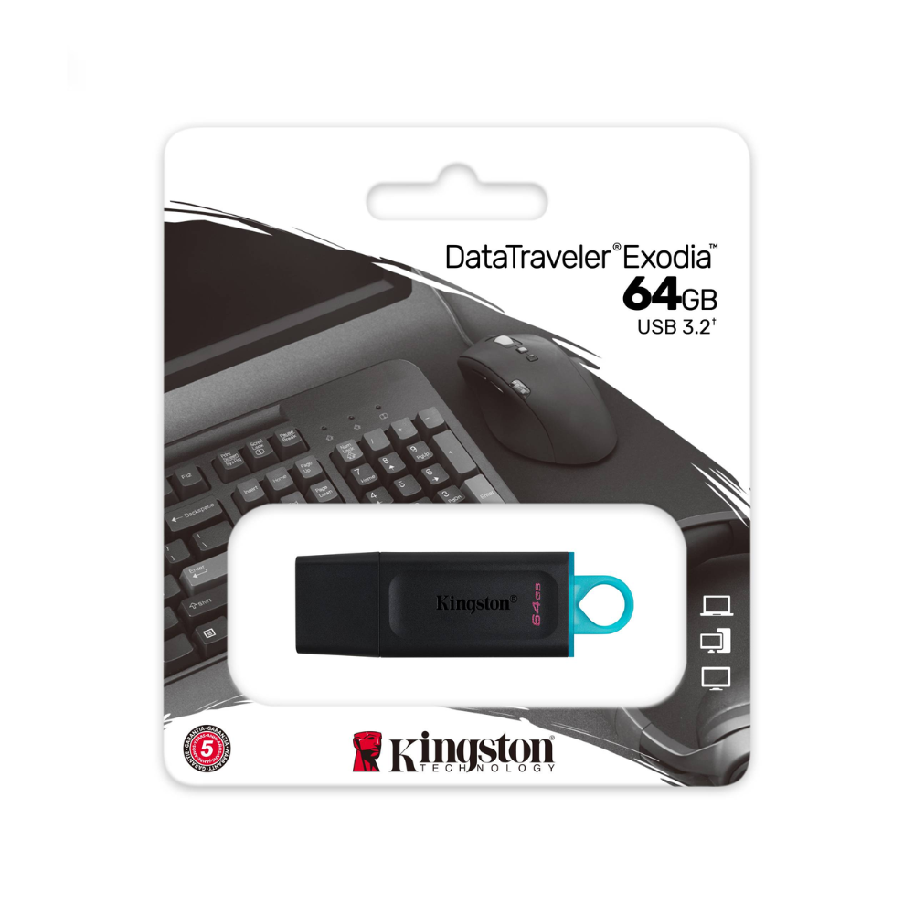 FLASH MEMORY KINGSTON DTX/64GB 64GB USB 3.2 DATATRAVELER EXODIA