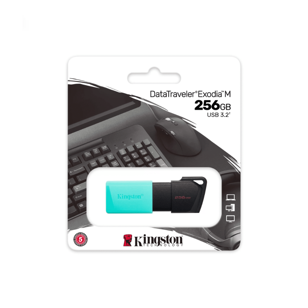 FLASH MEMORY KINGSTON DTXM/256GB 256GB USB 3.2 DATATRAVELER EXODIA M / NEGRO Y VERDE