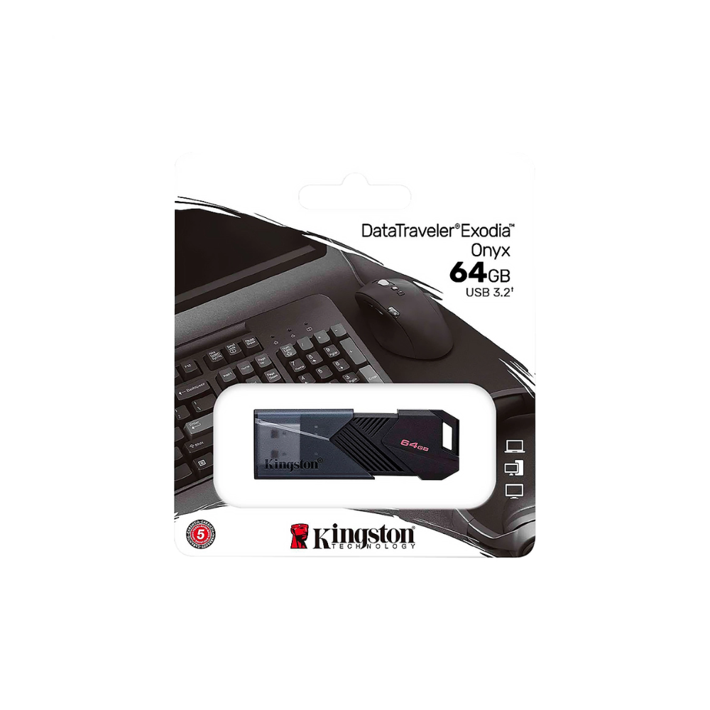FLASHMEMORY KINGSTON DATATRAVELER EXODIA ONYX 64GB BLACK USB 3.2