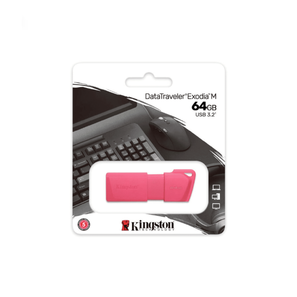 FLASHMEMORY KINGSTON DATATRAVELER EXODIA M 64GB PINK NEON USB 3.2