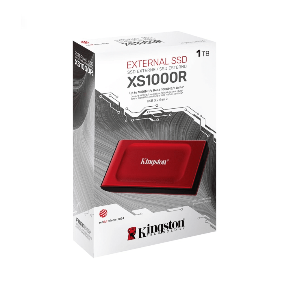 SSD/KINGSTON EXTERNO XS1000 RED 1TB USB 3.2 GEN 2 1050MBX/1000MBS NAND 3D
