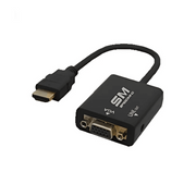 ADAPTADOR SPEEDMIND SM1890 HDMI A VGA / SOPORTA 1080P / PLUG & PLAY / CABLE AUDIO 3.5