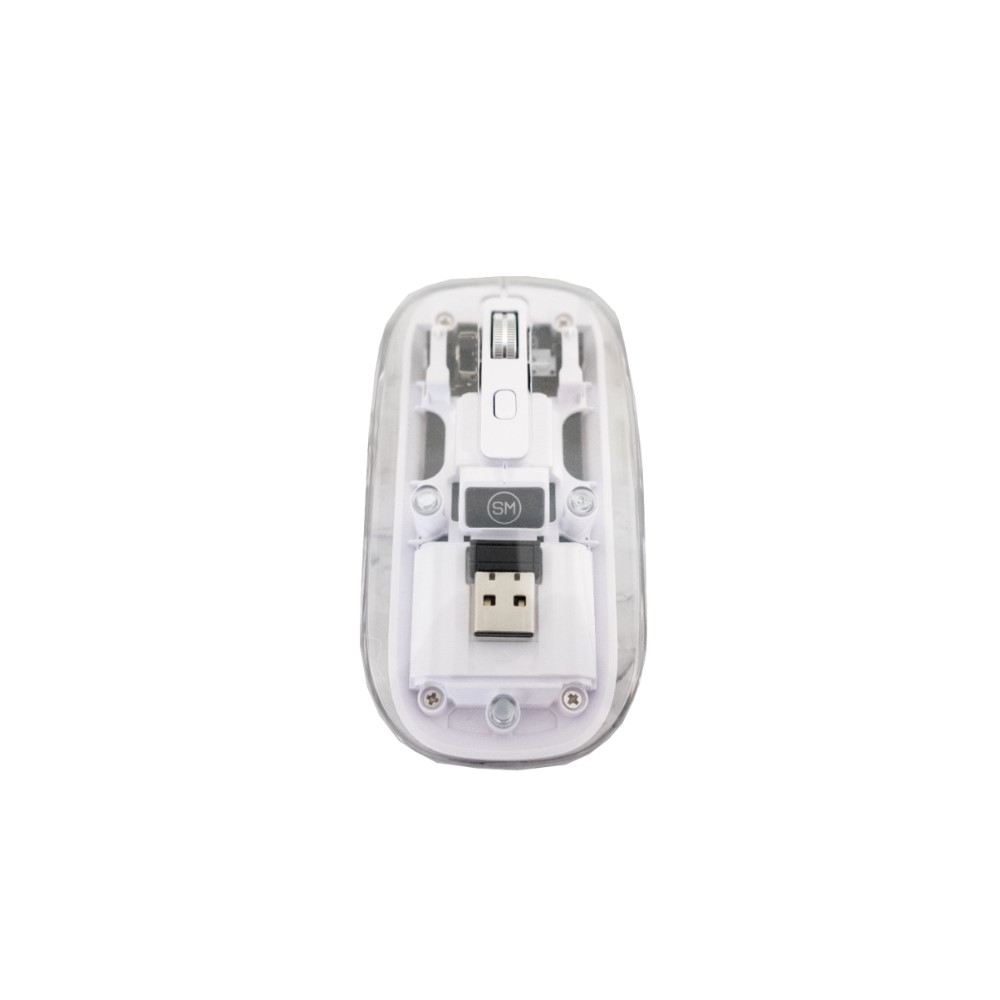 MOUSE SPEEDMIND SMMOU2075 TRANSPARENTE RF 2.4GHZ  BATERIA RECARGABLE