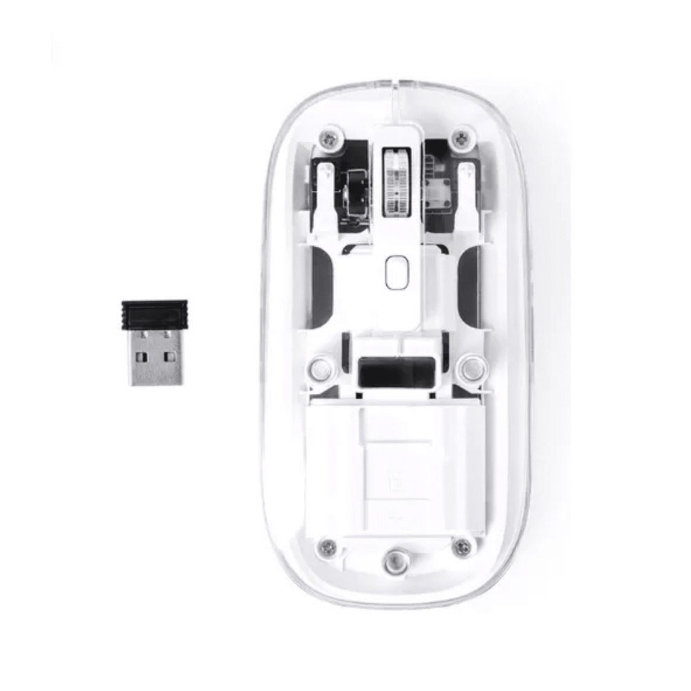 MOUSE SPEEDMIND SMMOU2075 TRANSPARENTE RF 2.4GHZ  BATERIA RECARGABLE
