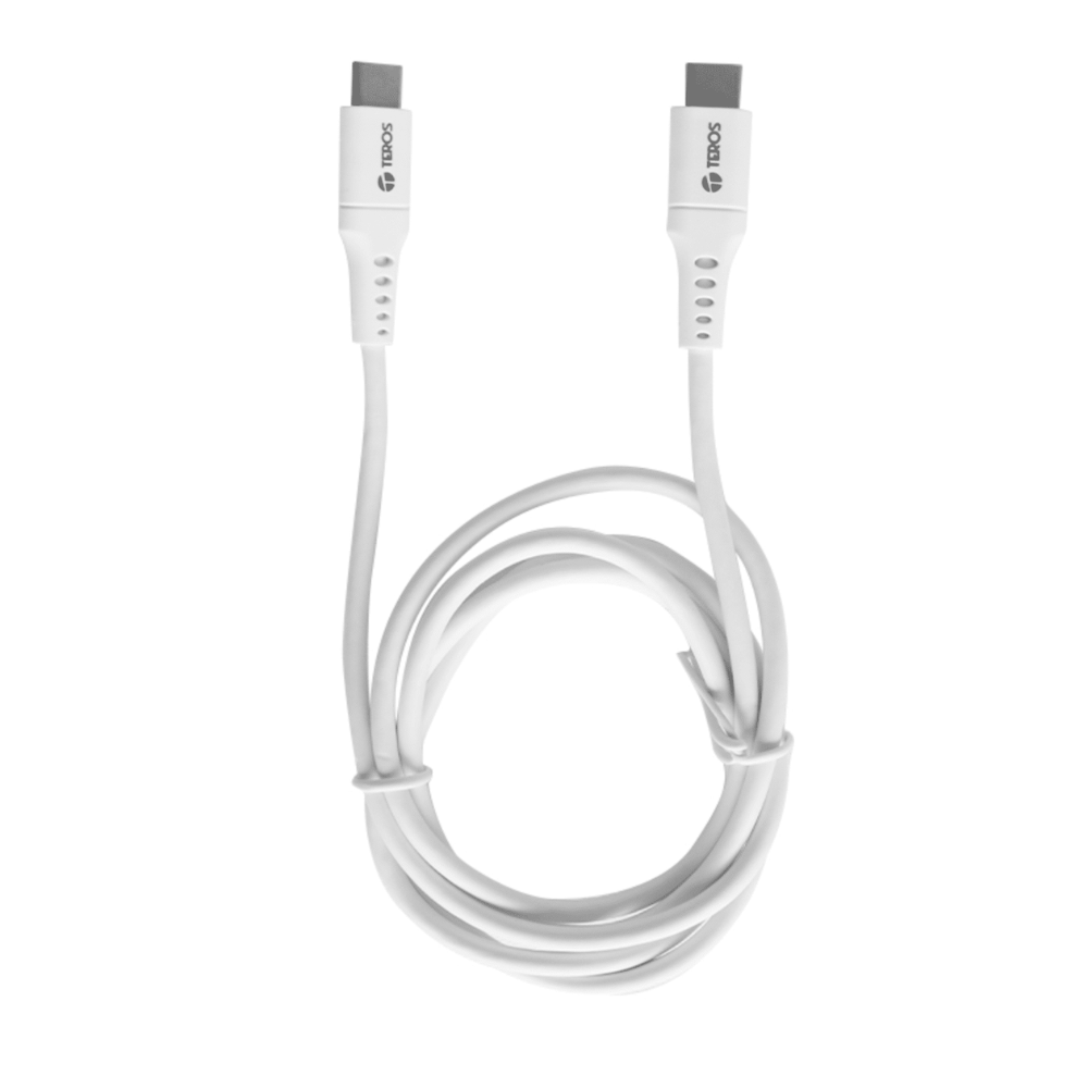 CABLE  TE20208W TIPO USB C - C  CARGA RAPIDA 5A 100W USB 3.0 A 4.8GBPS / 1M