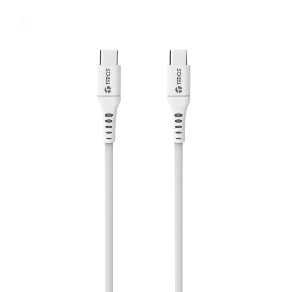 CABLE  TE20208W TIPO USB C - C  CARGA RAPIDA 5A 100W USB 3.0 A 4.8GBPS / 1M