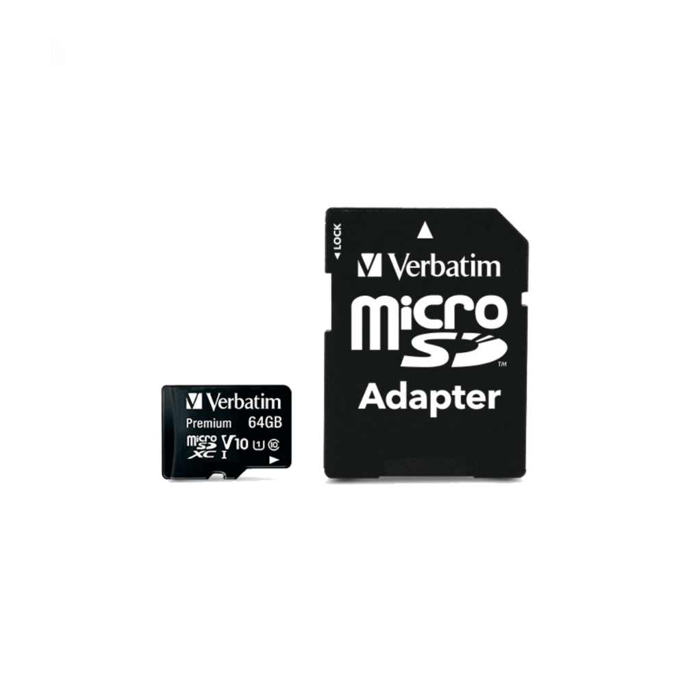 MICRO SD  VERBATIM 44084 64GB CLASE 10 ADAPTADOR SD