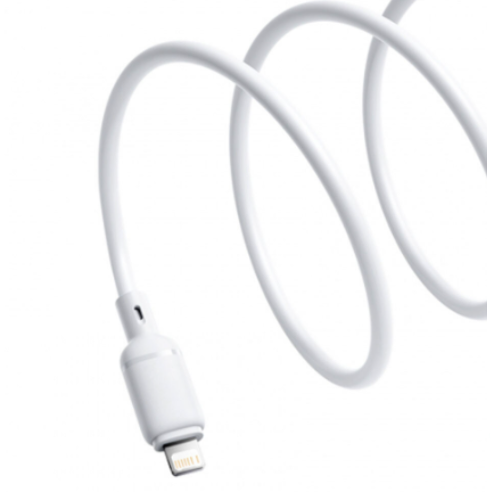OS-Baseus Silky Series Fast Charging Cable USB to iP 2.4A 1m Moon White