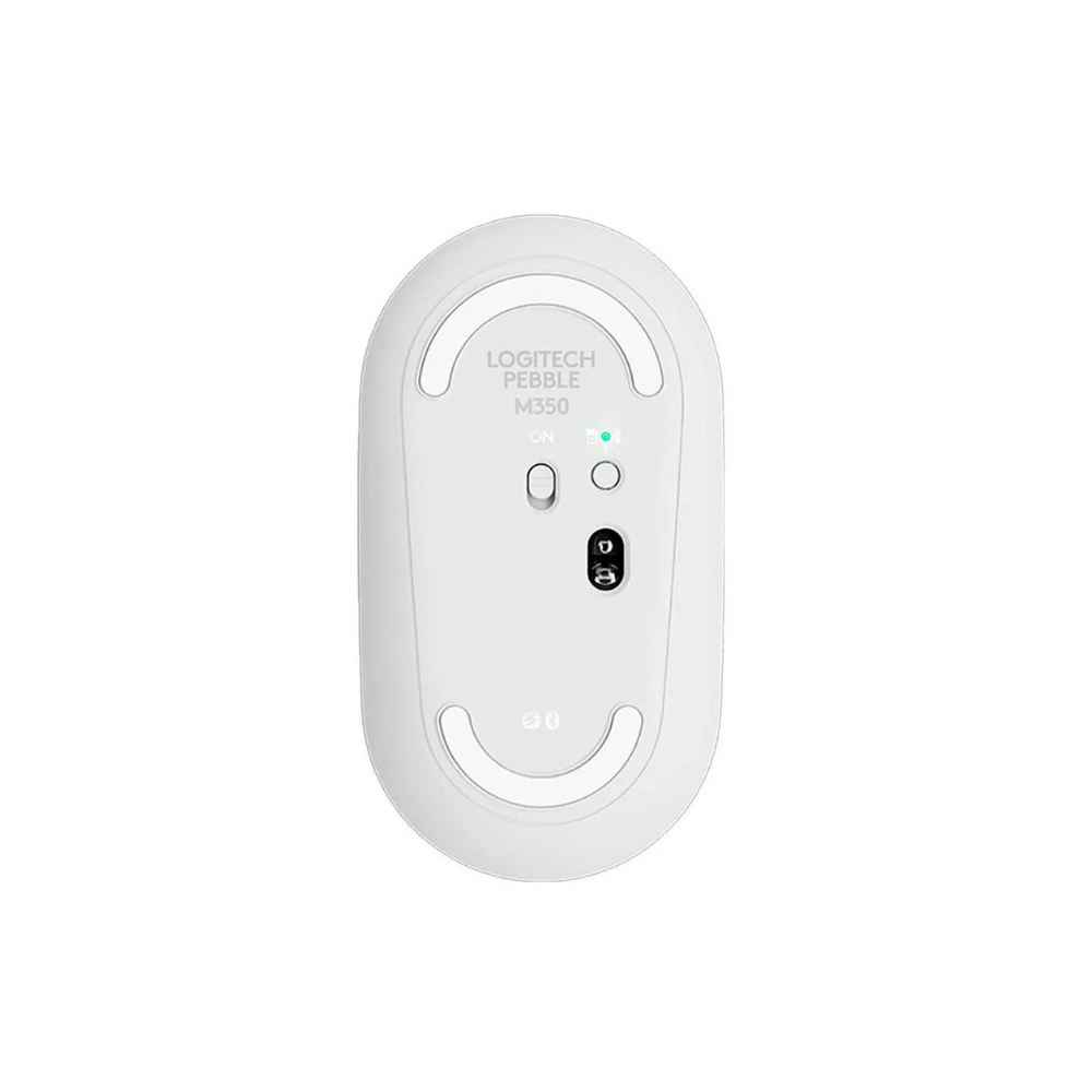 MOUSE LOGITECH PEBBLE M350 BLANCO MINIMALISTA WIRELESS USB BLUETOOTH SILENCIOSO