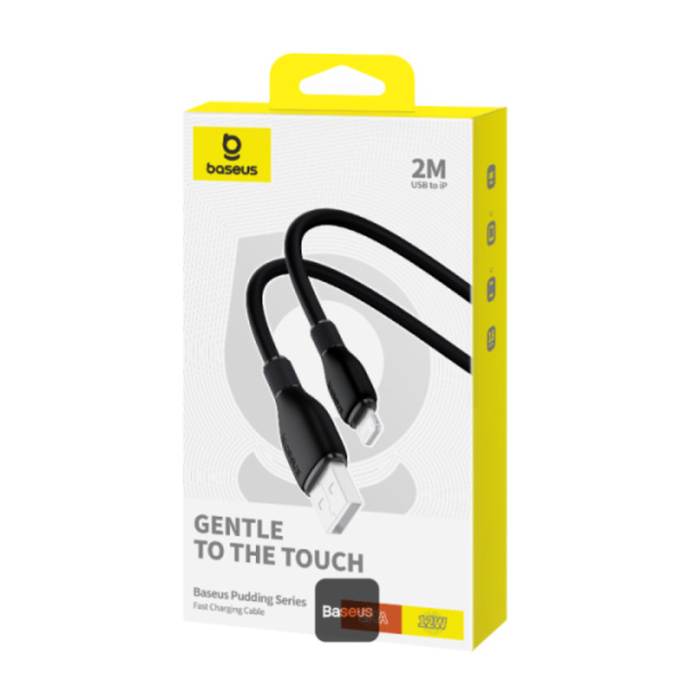 Baseus Pudding Series Fast Charging Cable USB to iP 2.4A 2m Cluster Black