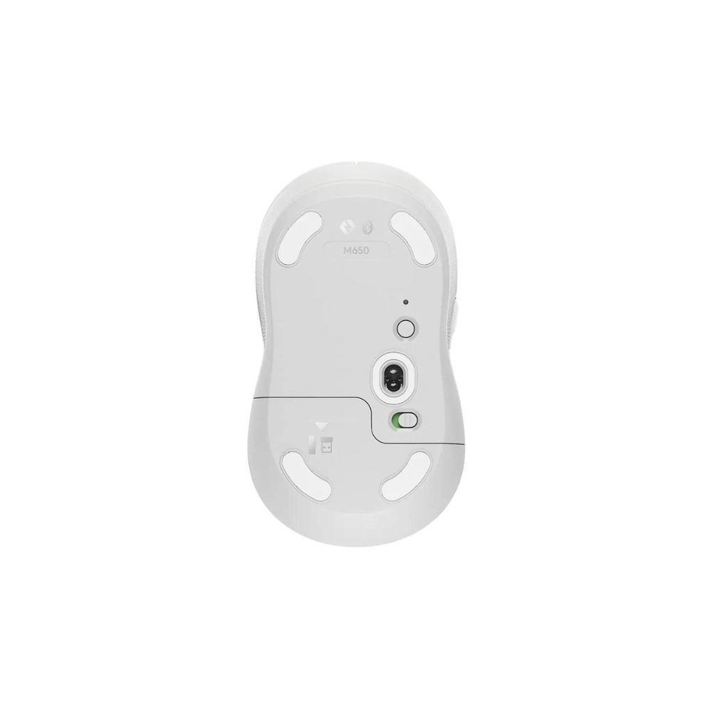 MOUSE LOGITECH M650 MEDIUM BLANCO DIESTRO MULTIPLATAFORMAS WIRELESS BT-USB LOGI BOLT