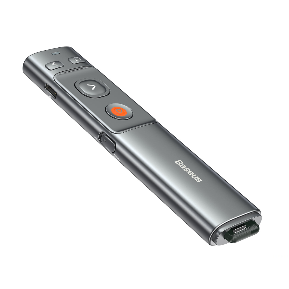 Baseus Orange Dot Wireless Presenter (Red Laser) Grey No battery