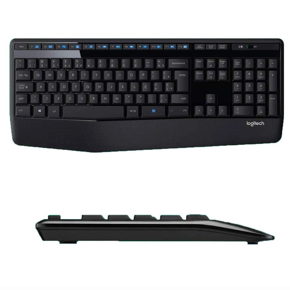 TECLADO-MOUSE COMBO LOGITECH MK345 NEGRO WIRELESS USB RESISTENTE A SALPICADURAS