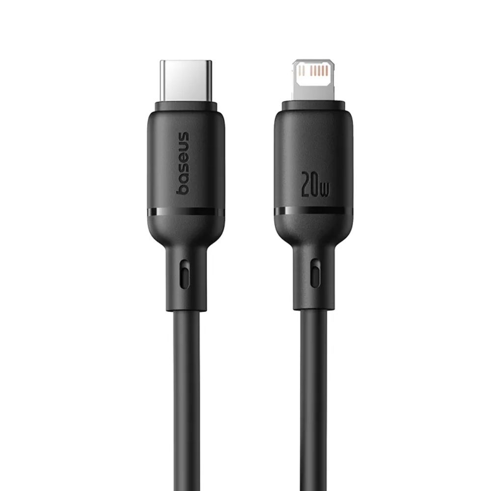 CABLE TIPO C A LIGHTNING 1MT  P10377700113-00 SILKY 20W NEGRO