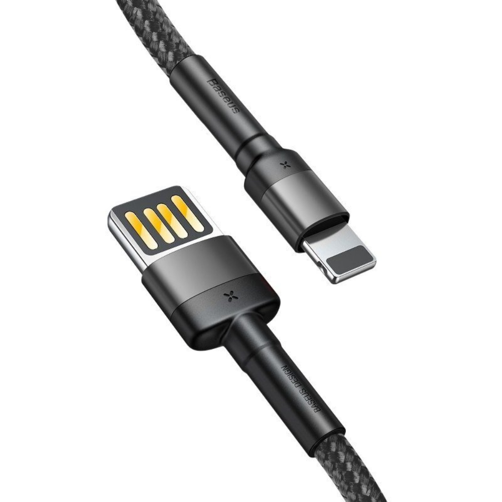 CABLE USB A LIGHTNING 2.4A 1MT CALKLF-GG1 CAFULE EDICIÓN ESPECIAL  GRIS+NEGRO