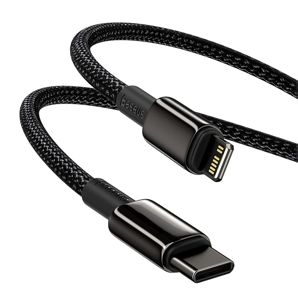 CABLE TIPO C A LIGHTNING 1MT CATLWJ-01 TUNGSTEN GOLD 20W NEGRO