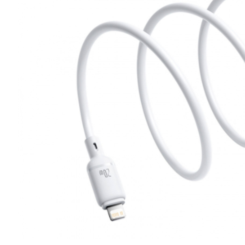 OS-Baseus Silky Series Fast Charging Cable Type-C to iP 20W 2m Moon White