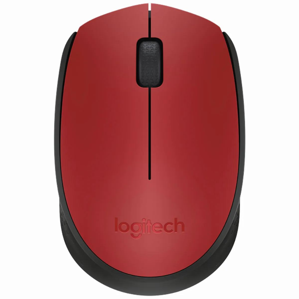 MOUSE LOGITECH M170 ROJO-NEGRO WIRELESS USB PLUG AND PLAY