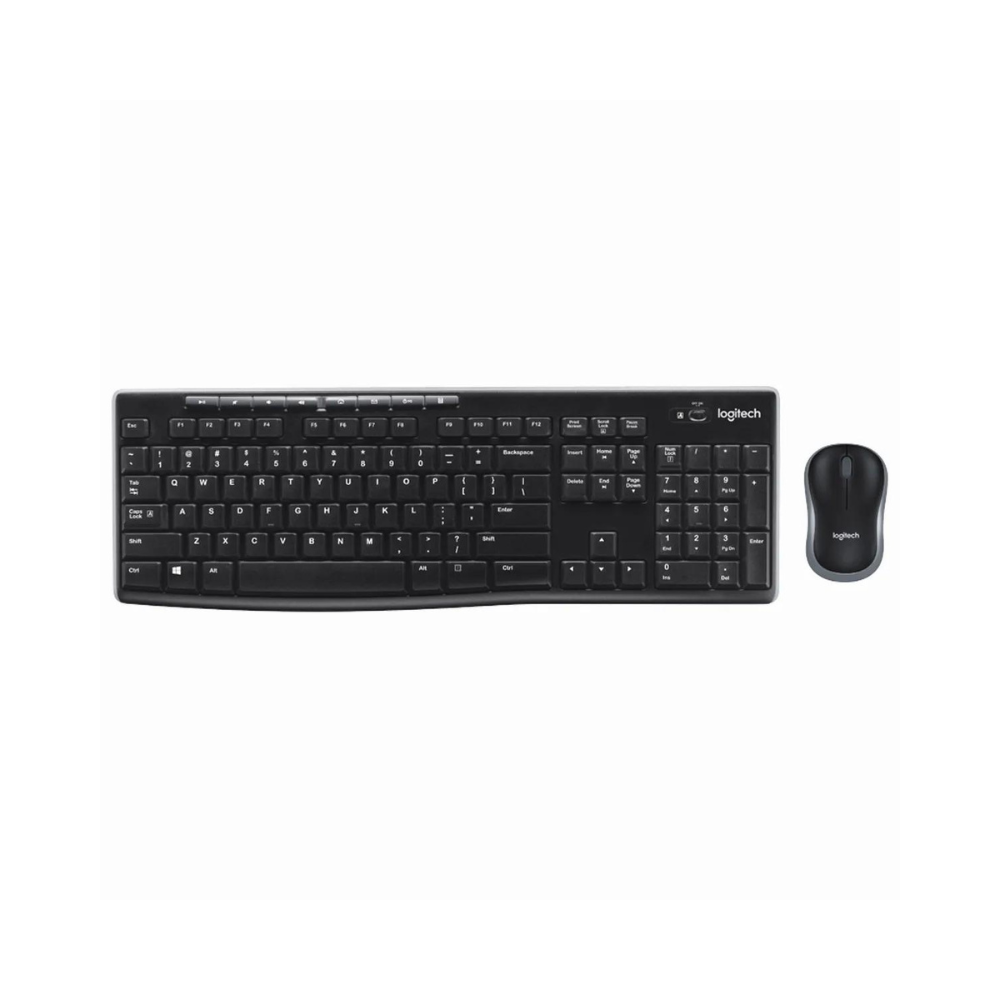 TECLADO-MOUSE COMBO LOGITECH MK270 NEGRO WIRELESS USB PLUG AND PLAY