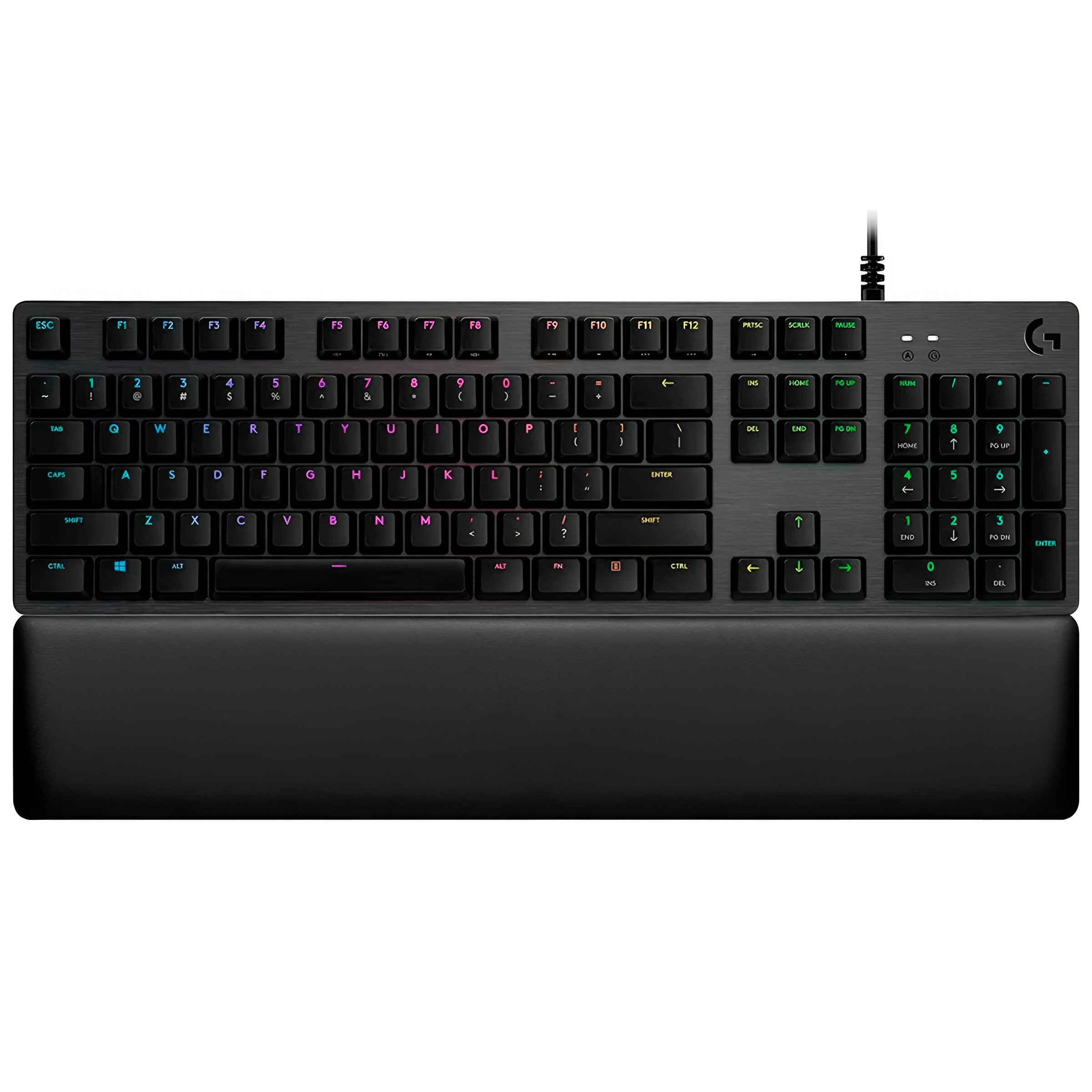 TECLADO LOGITECH GAMING G513 NEGRO MECANICO RGB LIGHTSYNC GX CAFE ALEACION ALUMINIO Y MAGNESIO
