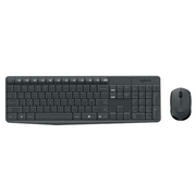 TECLADO-MOUSE COMBO LOGITECH MK235 NEGRO WIRELESS USB RESISTENTE A SALPICADURAS