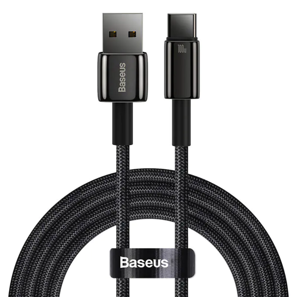 CABLE USB TIPO C 1MT CAWJ000001 CARGA RAPIDA 100W TUNGSTEN GOLD NEGRO