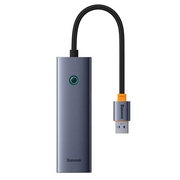 HUB  CON USB-A A USB 3.0 + TIPO C 5V B0005280B811-09 ULTRAJOY 4 PUERTOS GRIS