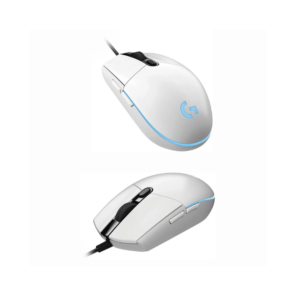 MOUSE LOGITECH GAMING G203 BLANCO ALAMBRICO RGB LIGHTSYNC G-HUB