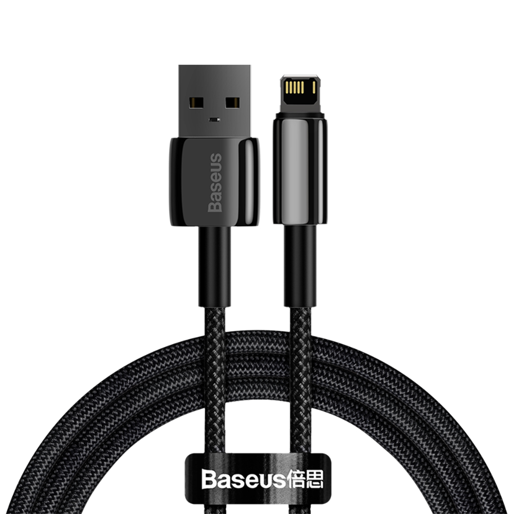 CABLE USB A LIGHTNING 2.4A 2MT CALWJ-A01 TUNGSTEN GOLD  NEGRO