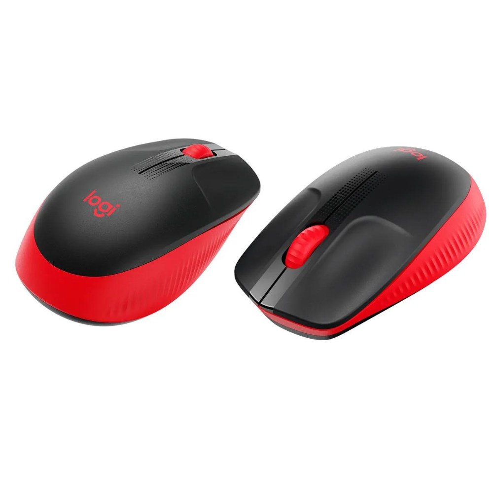 MOUSE LOGITECH M190 WIRELESS USB FULL SIZE CURVE DESING ROJO