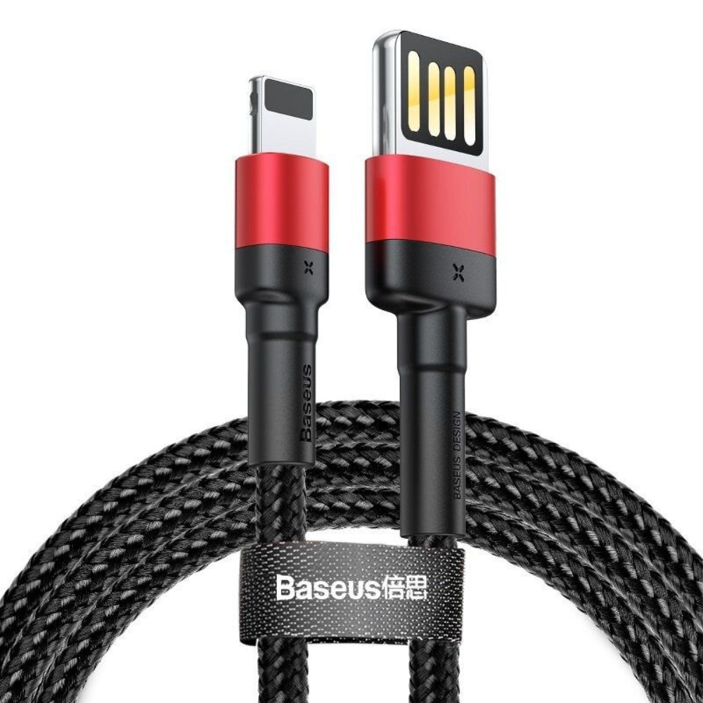 CABLE USB A LIGHTNING  2.4A 1MT CALKLF-G91 CAFULE EDICIÓN ESPECIAL ROJO+NEGRO