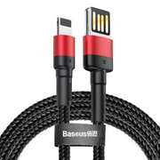 CABLE USB A LIGHTNING  2.4A 1MT CALKLF-G91 CAFULE EDICIÓN ESPECIAL ROJO+NEGRO