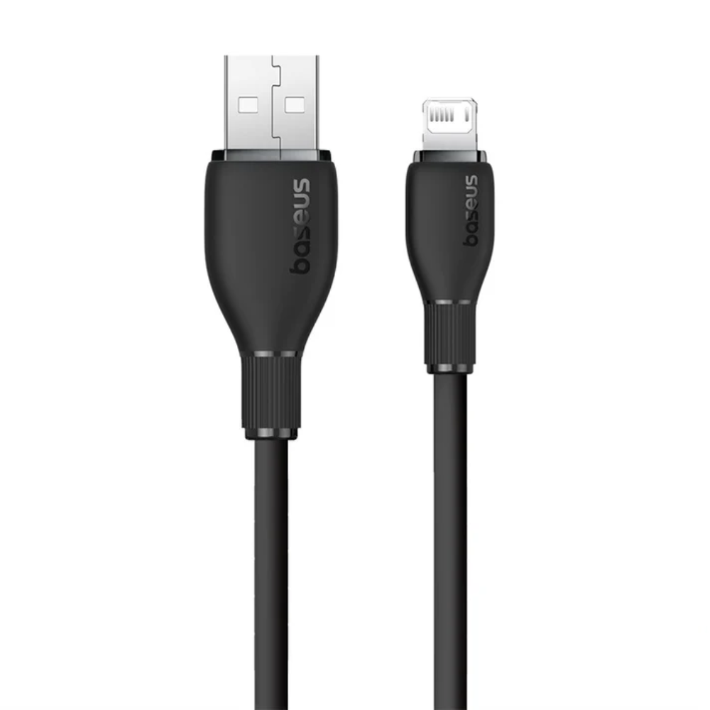CABLE LIGHTNING A USB P10355700111-B1 SILICONA 2.4A CLUSTER NEGRO