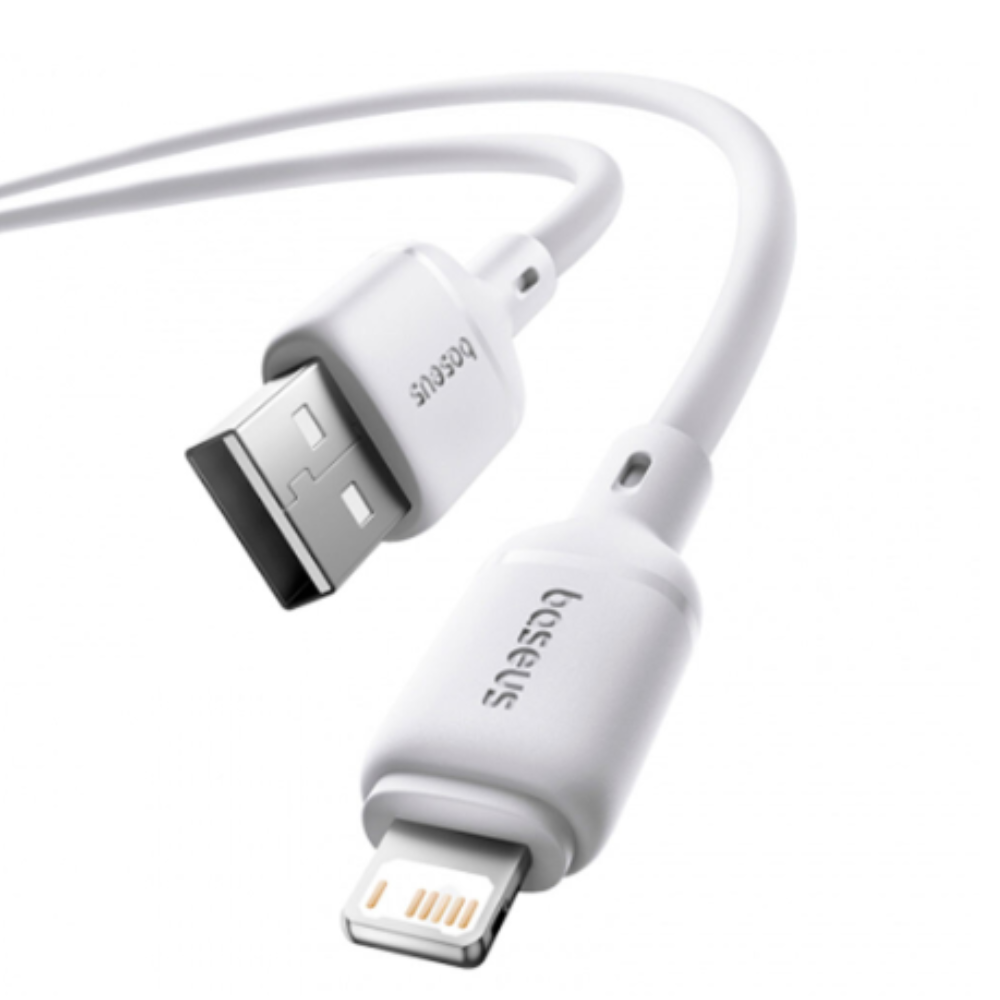 OS-Baseus Silky Series Fast Charging Cable USB to iP 2.4A 1m Moon White